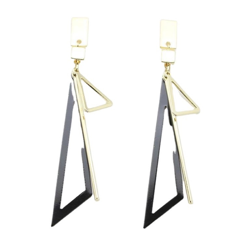 Đôi Khuyên Tai Dài Hình Tam Giác Thời Trang Âu Mỹ