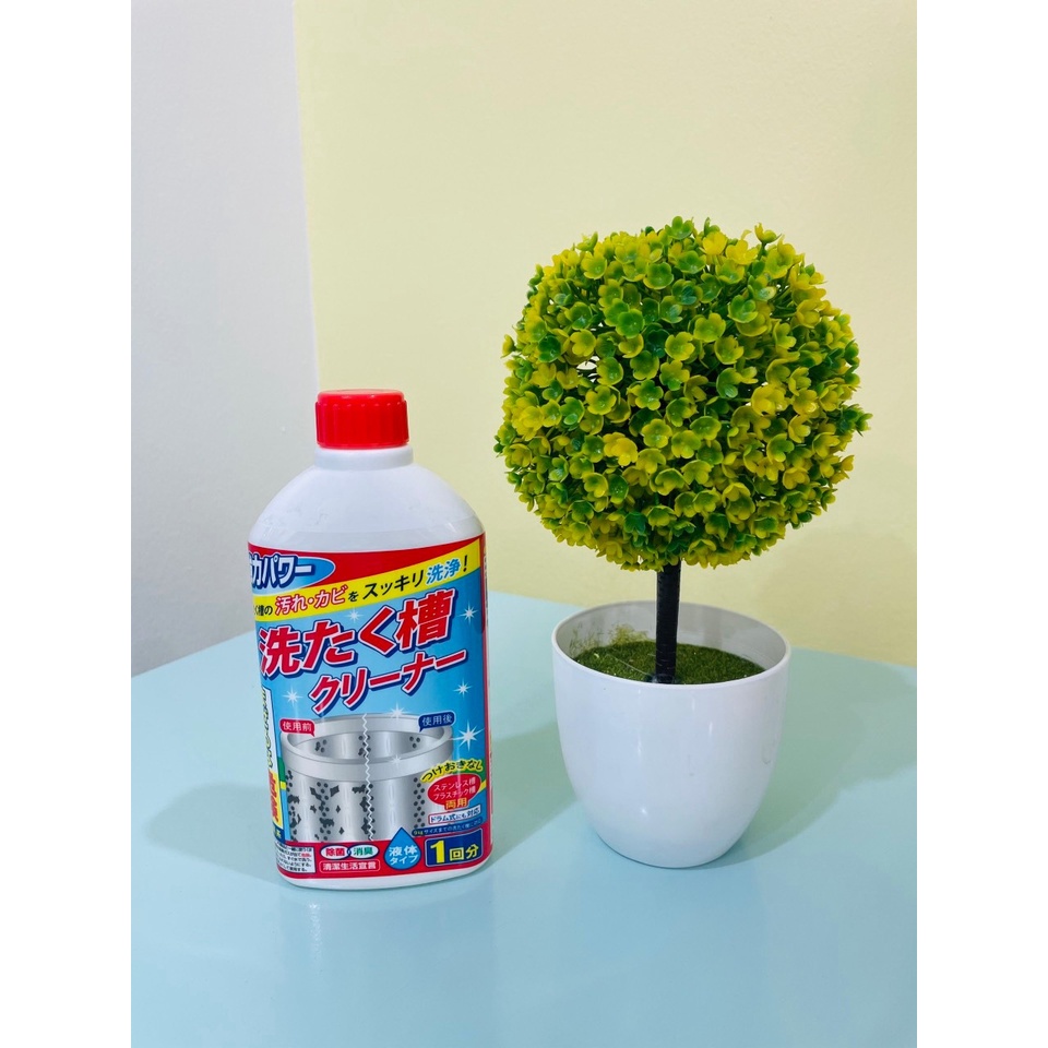Nước tẩy lồng máy giặt KYOWA 99.9% chai 400ml dùng cho vệ sinh máy giặt cửa trên và cửa dưới Nhật Bản
