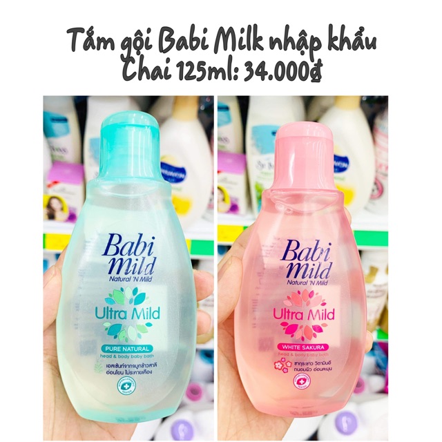 Tắm gội bé babi milk