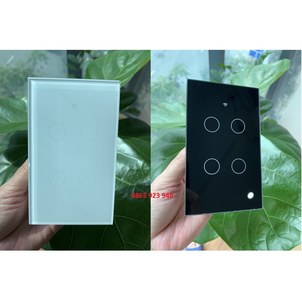 [Hỏa Tốc HN-bh 6 tháng]CÔNG TẮC THÔNG MINH WIFI TUYA(WIFI + RF433),CÔNG TẮC TUYA 4 NÚT CHỮ NHẬT CẢM ỨNG ĐIỀU KHIỂN TỪ XA