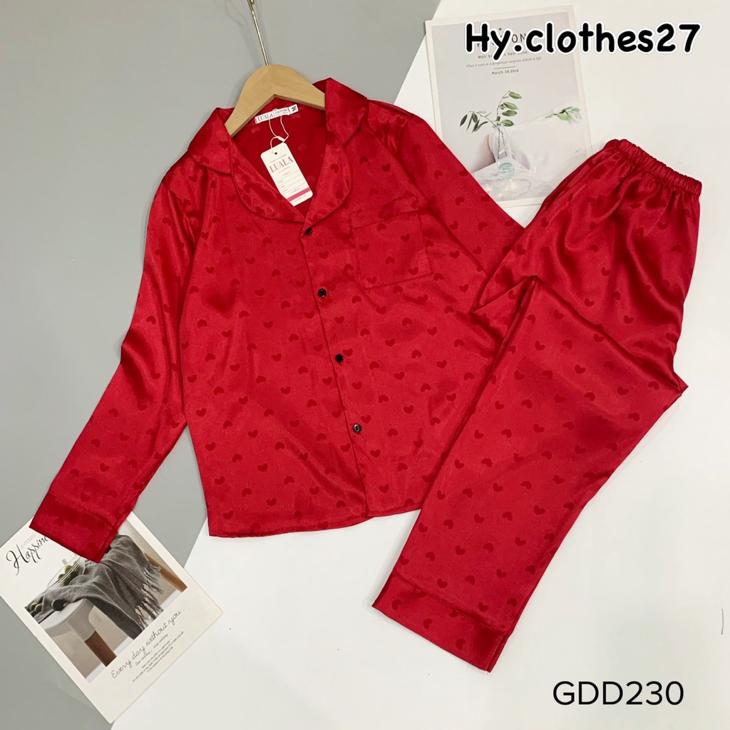 [CÓ SIZE] BỘ NGỦ LỤA GẤM DÀI TAY vải đẹp / pyjama mặc nhà