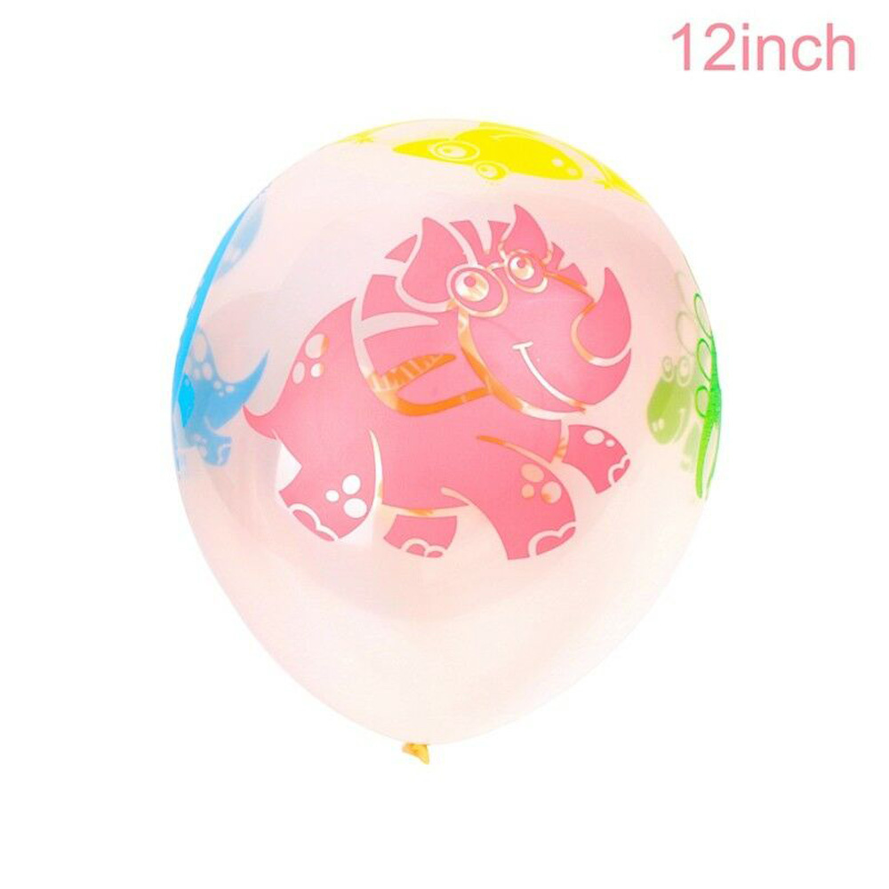 INSTORE 12inch Dinosaur Balloons DIY Children's Toys Party Supplies Christmas Wild Transparent Baby Shower Kid Latex Birthday Decorations/Multicolor