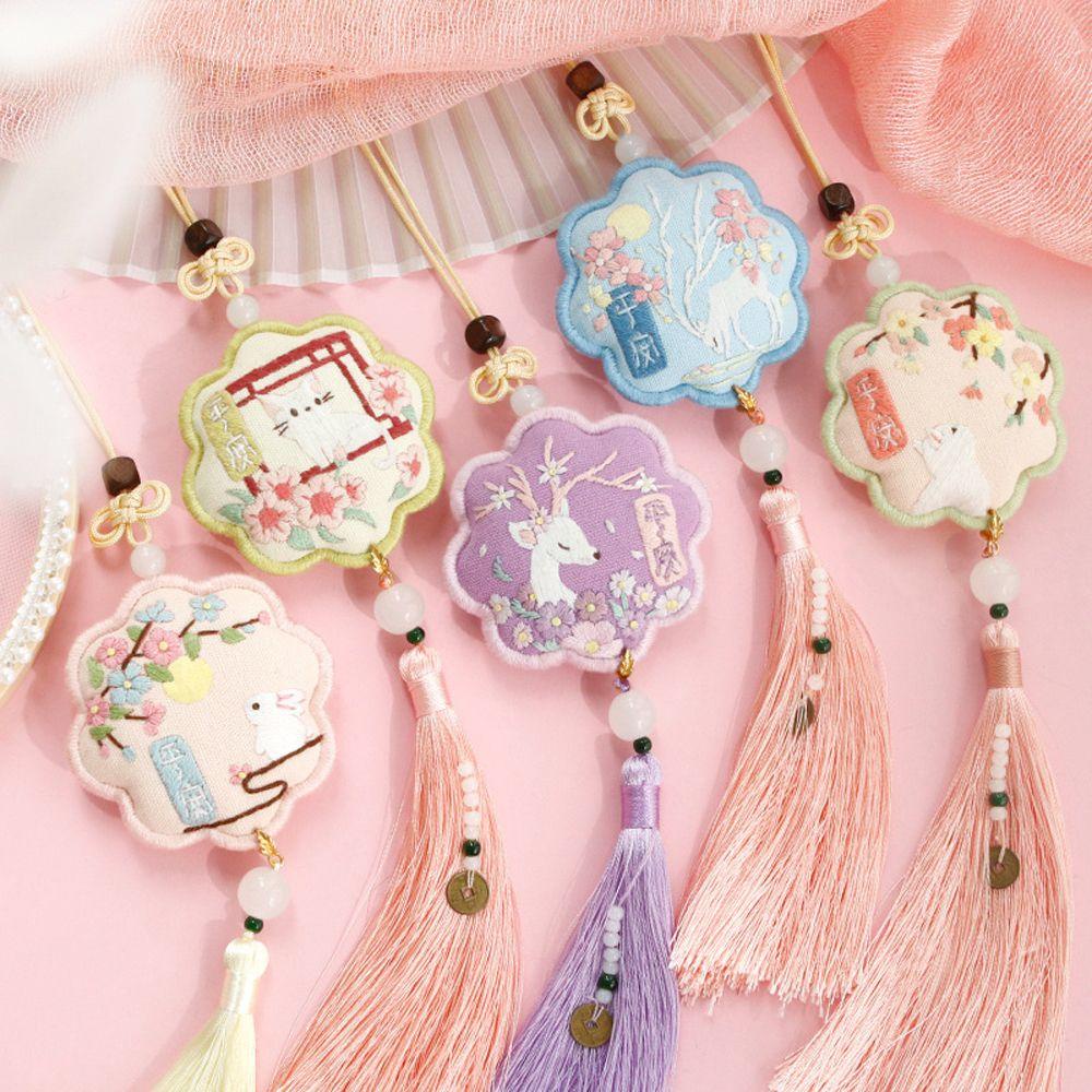 Móc Khóa Thêu Hình Thỏ Dễ Thương Dùng Làm Quà Tặng Giáng Sinh