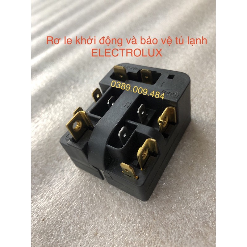 Bộ rơ le khởi động và bảo vệ máy nén block tủ lạnh ELECTROLUX chính hãng