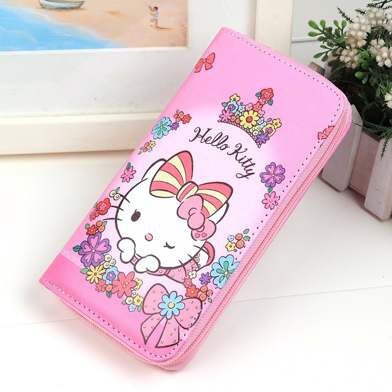 Yt1 Ví Ngắn Dạng Gập Đa Năng Có Khóa Kéo Hình Sanrio Hello Kitty Hàn Quốc Dễ Thương Cho Nữ TY1