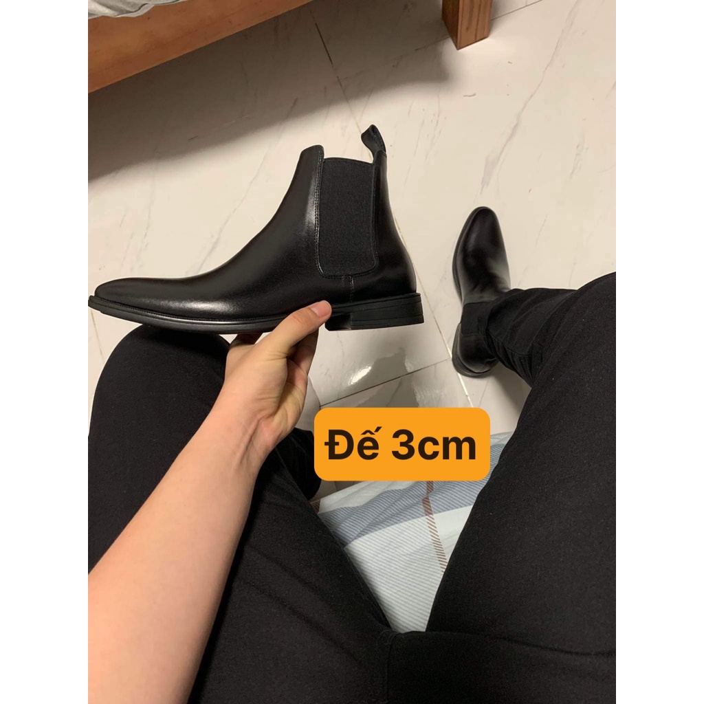 [Mã 2712FASHIONSALE giảm 12% đơn 99K] ( Chun thẳng ) Giày Bốt Nam, 4cm Heels Chelsea Boots Da Bò Classic | WebRaoVat - webraovat.net.vn