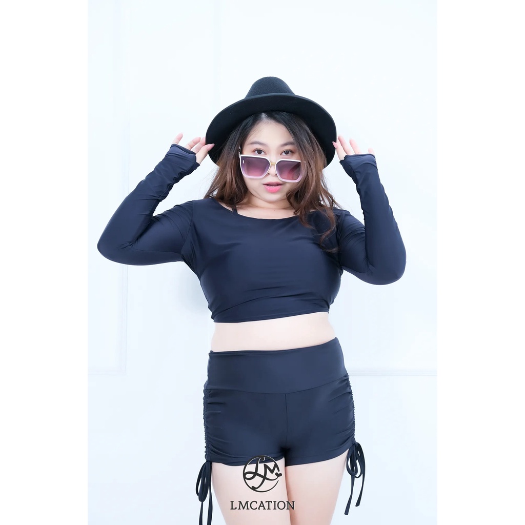 Áo Thể Thao Đa Năng LMcation Stefan Crop Top - Màu Đen