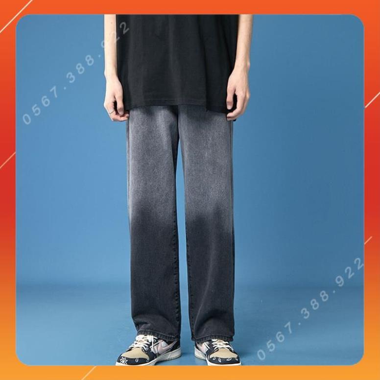 Quần baggy ống rộng wash 2 màu thời trang - Jean nam- quần bò nam - phong cách hàn quốc-Ống Suông Unisex