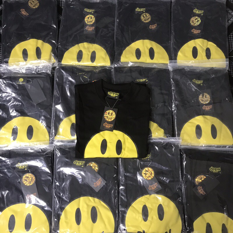 Áo thun tay lỡ DREW House Mặt cười Hogoto shop , Áo thun unisex nam nữ form rộng oversize chất liệu Cotton | BigBuy360 - bigbuy360.vn