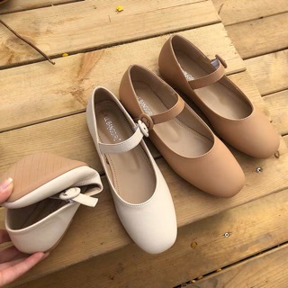 Giày búp bê babydoll da mềm