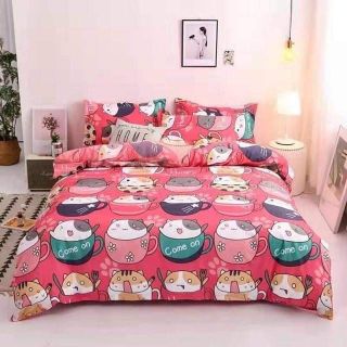 Bộ ga gối vỏ chăn 5 món poly cotton