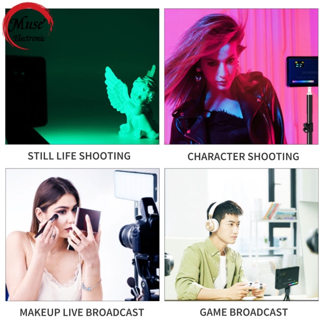 Bộ Bảng Đèn Led W140 Rgb 2500k-9000k Cầm Tay Chuyên Dụng Cho Live Vlog