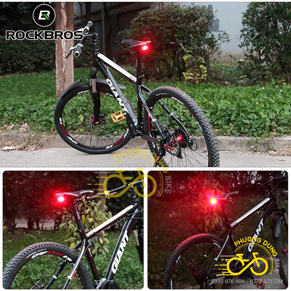 Đèn sau xe đạp kèm còi, kèm chống trộm 3 in 1 ROCKBROS A6 có điều khiển