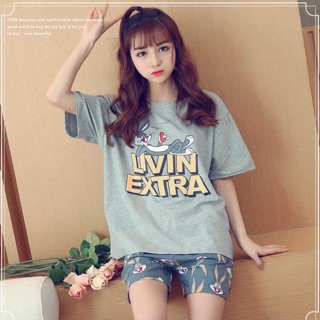 Bộ cotton hoạt hinh nha các tinh yêu ơi mát lịm luôn