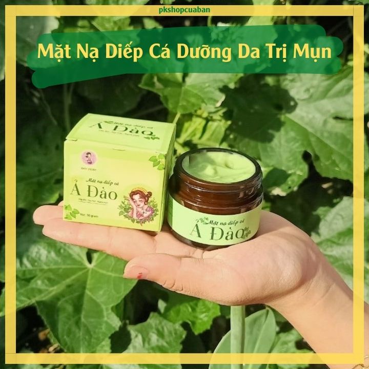 Tặng cọ_Mặt Nạ Rau Diếp Cá Ả Đào Dưỡng Da Giảm Mụn/ Mặt Nạ Diếp Cá Handmade Mộc Nhan Thải Độc, Giảm Sưng Đỏ Nhanh Chóng