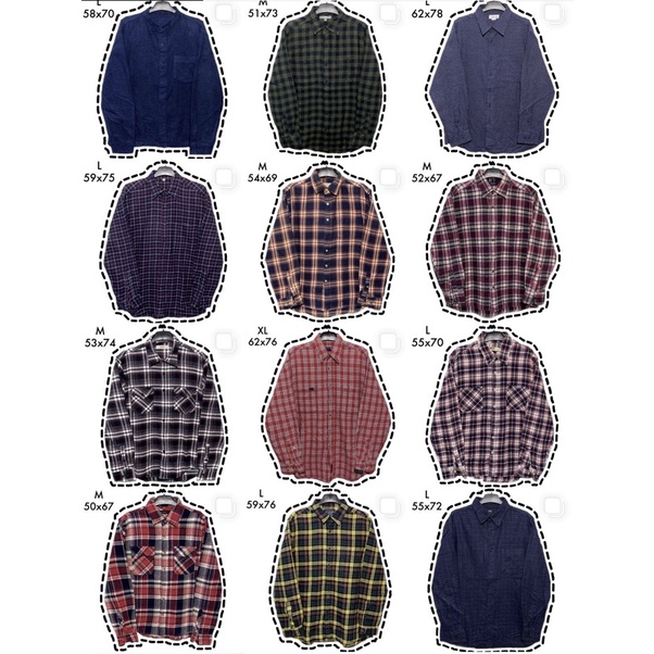 Áo sơ mi flannel 2hand sọc caro tay dài chuẩn Mỹ 🥰