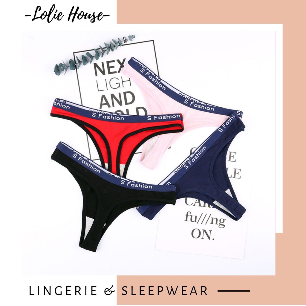 Quần lót lọt khe nữ cotton S Fashion dáng thể thao sport sexy LOLIE HOUSE - LK3 | BigBuy360 - bigbuy360.vn