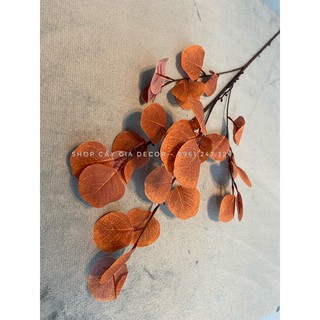 Cành lá bạch đàn giả - màu cam