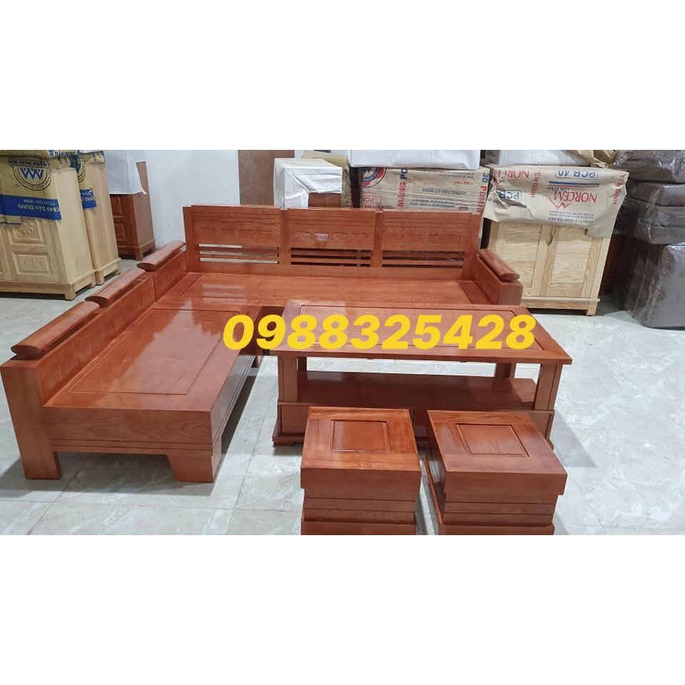 SOFA GỖ 2MX1M8 MÀU XOAN ĐÀO