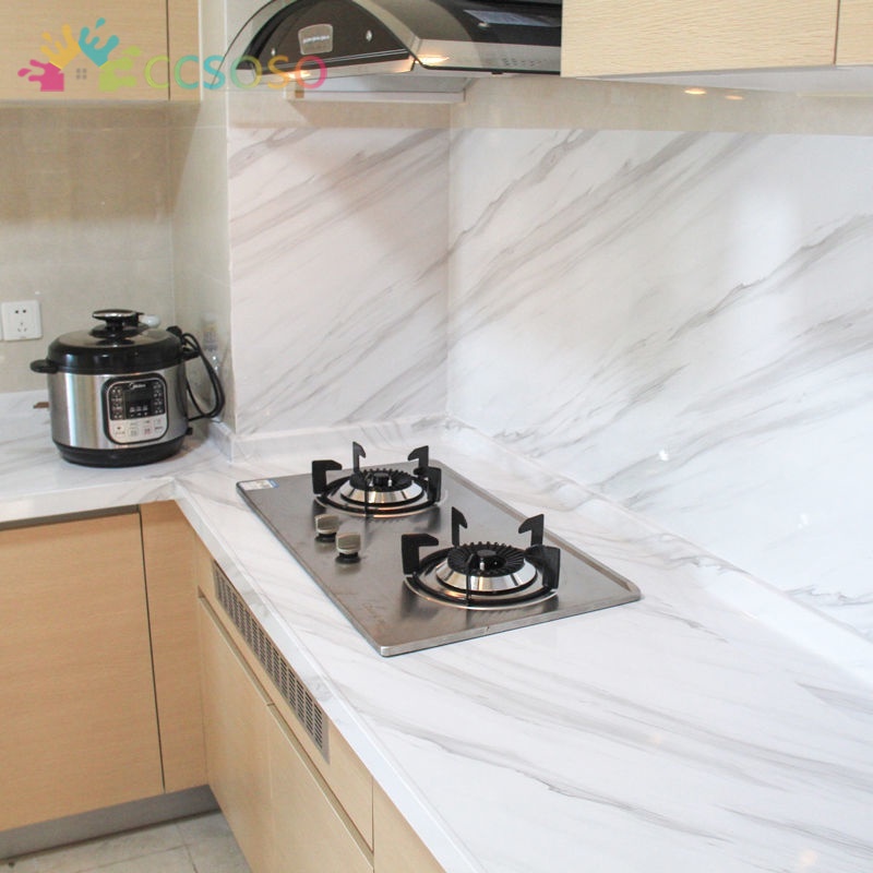 Giấy Dán Tường Họa Tiết Đá Cẩm Thạch Tự Dính Chống Thấm Nước / Dầu Cho Nhà Bếp / Phòng Tắm