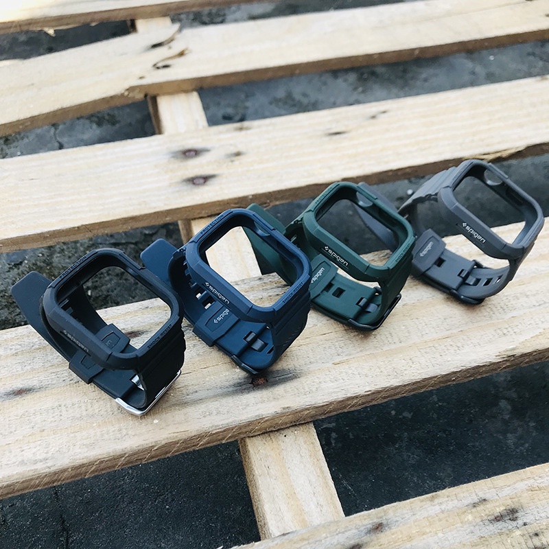 SPIGEN Bộ Ốp Silicone + Dây Đeo TPU Cho Đồng Hồ Apple iWatch Series 7 6 SE 5 4 45mm 41mm 40mm 44mm