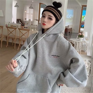 Áo Hoodie lót bông in chữ