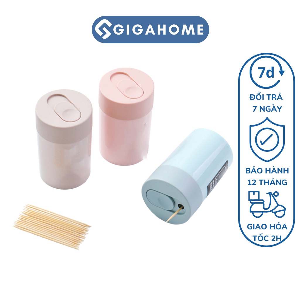 Lọ Đựng Tăm, Hạt Tiêu GIGAHOME Bằng Nhựa Cao Cấp, Thiết Kế Nắp Đóng Mở Sang Trọng 9644