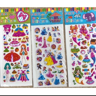 Combo 20 tờ dán sticker công chúa các hình khác nhau