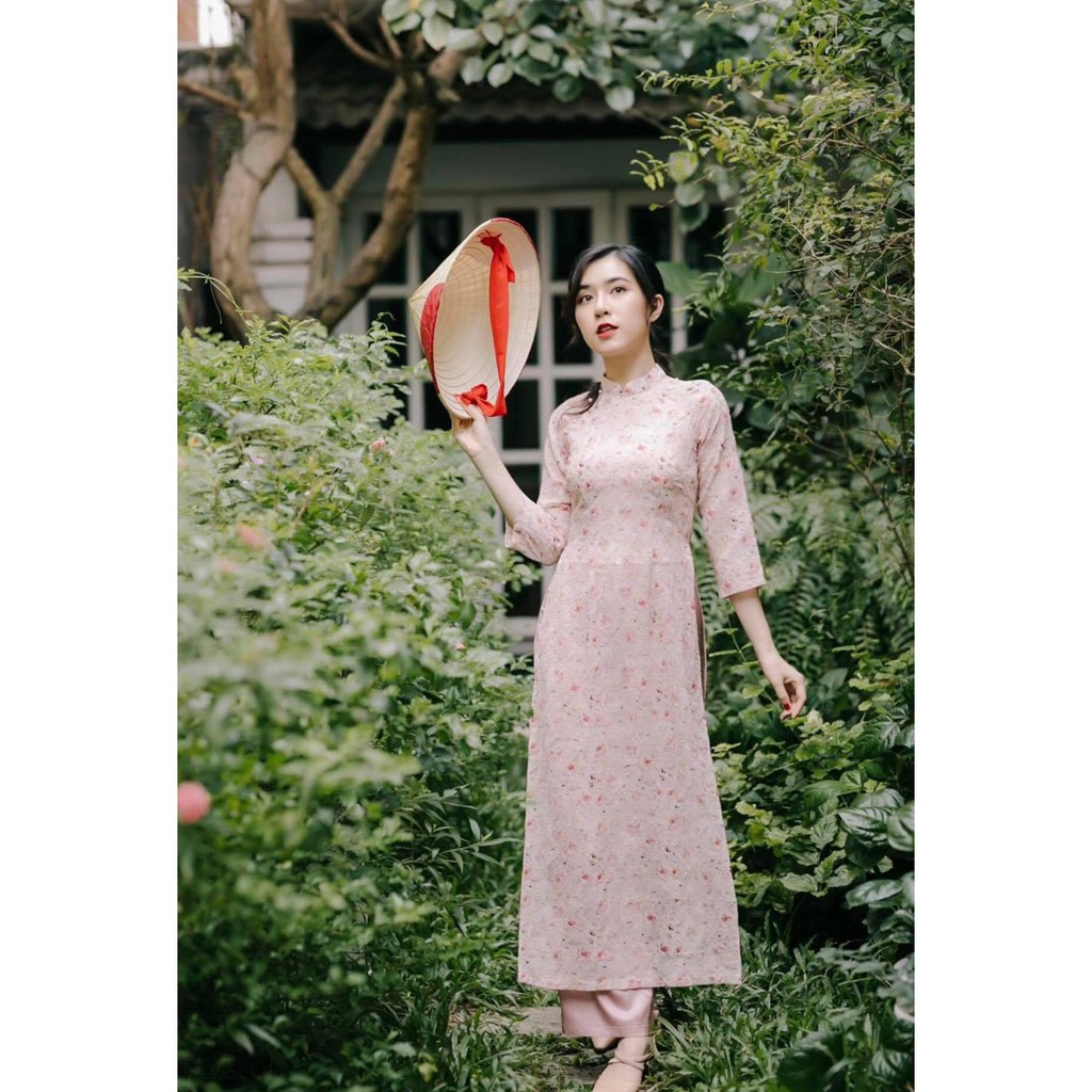 MINX - Áo Dài Chiffon Thêu Đính Hạt