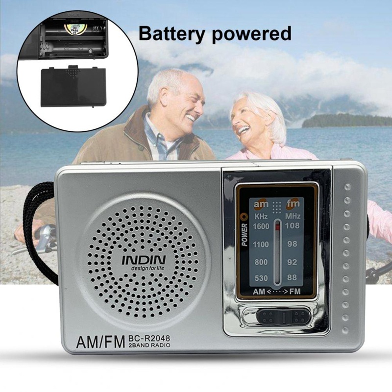 Radio AM / FM Bỏ Túi 2 Băng Tần Có Ăng Ten Tích Hợp Loa R2048
