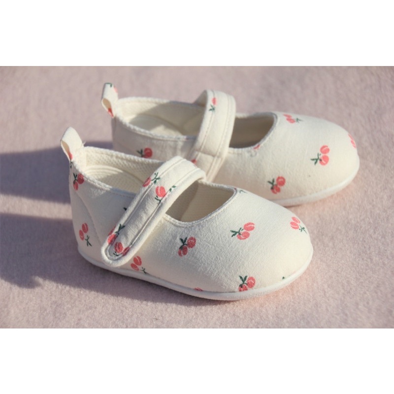 Giày tập đi em bé Hàn Quốc cherry