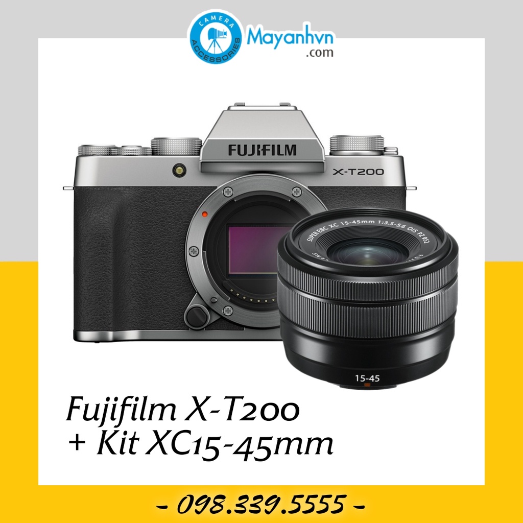 [Mã 153ELSALE2 giảm 7% đơn 300k] Máy ảnh Fujifilm X-T200 + Lens KIT XC15-45mm (Sản phẩm chính hãng)