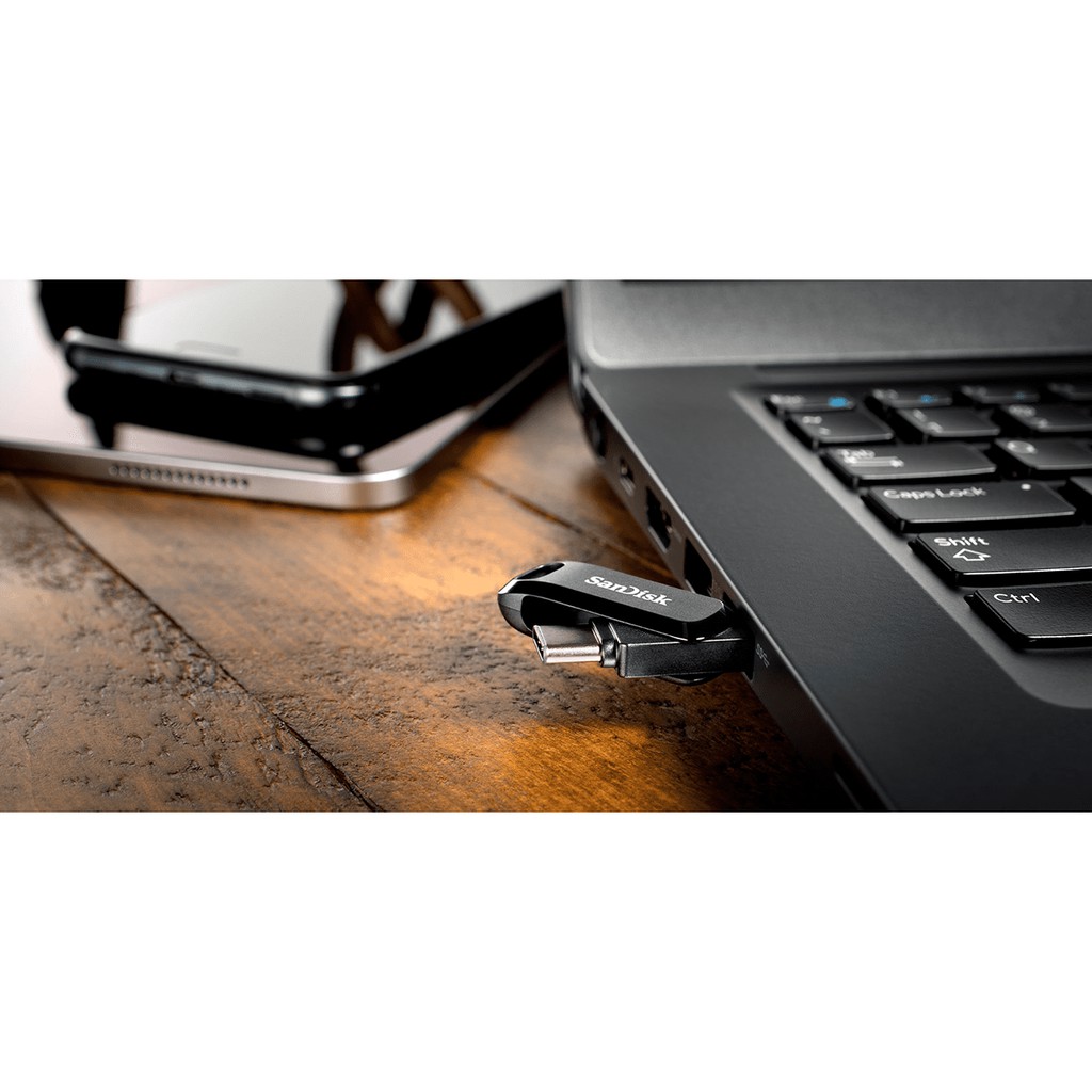 USB OTG Sandisk Ultra Dual Drive Go USB Type-C 3.1 32GB 150MB/s (Đen) - Hàng chính hãng