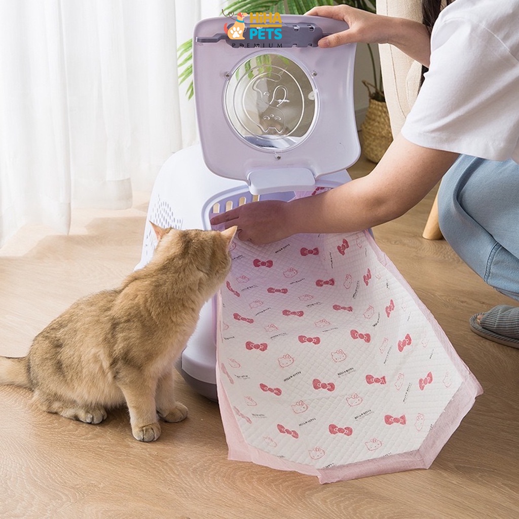 Tã Lót Vệ Sinh Cho Chó Mèo 1 Bịch Kitty, Miếng Tả Lót Chuồng Thấm Hút Tốt Hihapet
