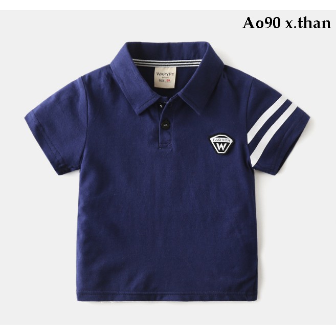 Áo polo viền tay cho bé trai bé gái (11-29kg) VEMZKIDS