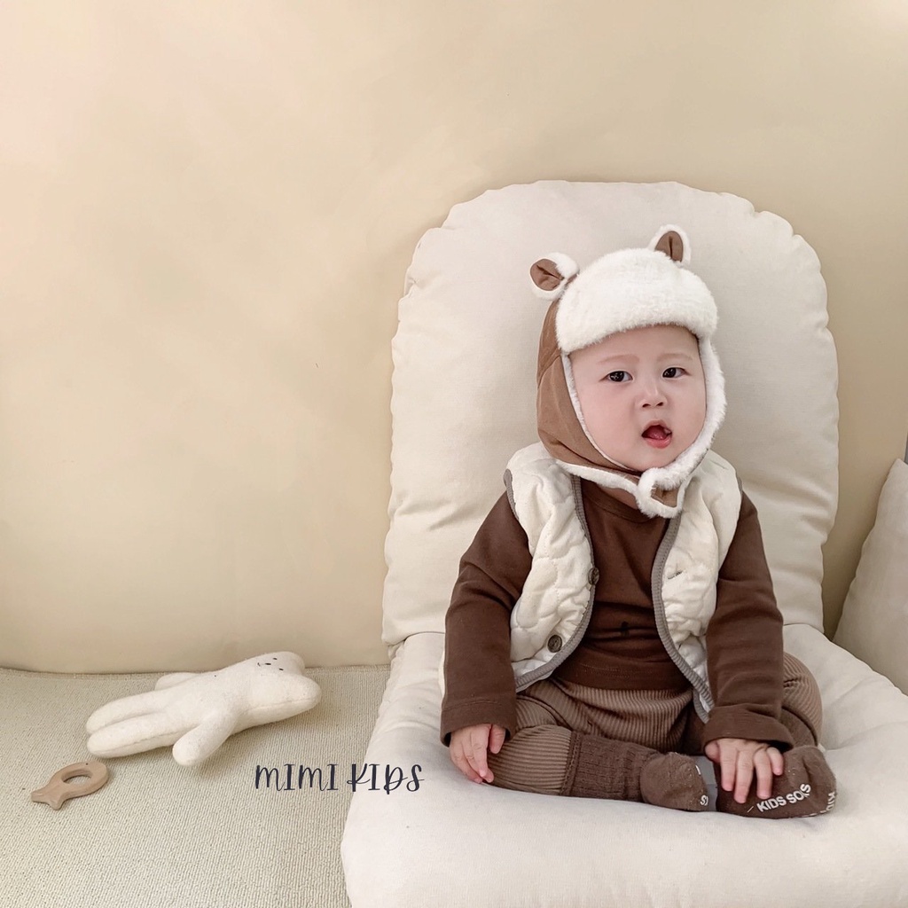 Áo Gile trần bông phong cách Hàn Quốc cho bé 1-3 tuổi Mimi Kids AK02