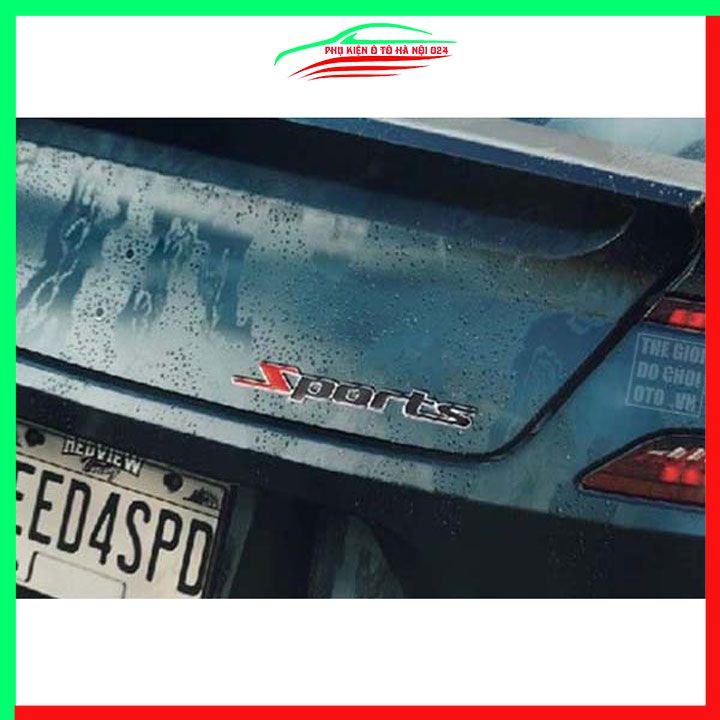 Logo chữ nổi SPORT màu đen hiệu ứng 3D dùng dán đuôi xe ô tô