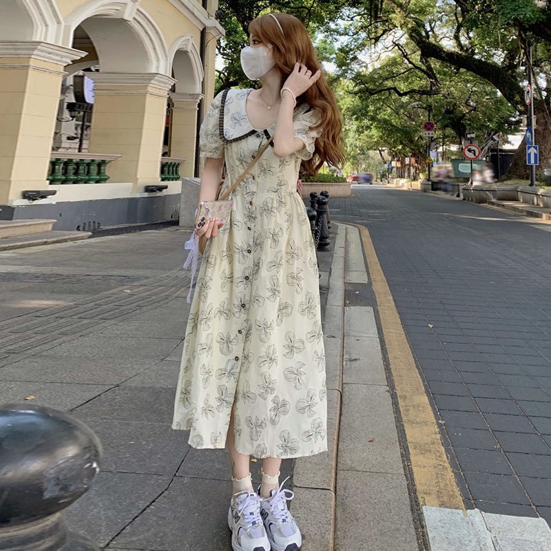 Đầm Lửng Thiết Kế Mới Thời Trang Mùa Hè Theo Phong Cách Hàn Quốc Cho Nữ 2022