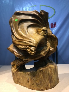 Đạt ma múa võ gỗ giáng hương