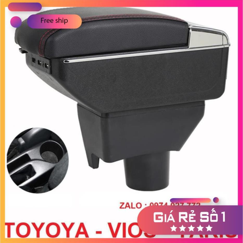 Hộp tỳ tay vios, yaris  tích hợp cổng USB đời xe 2014-2019 - BẢO HÀNH 12 THÁNG