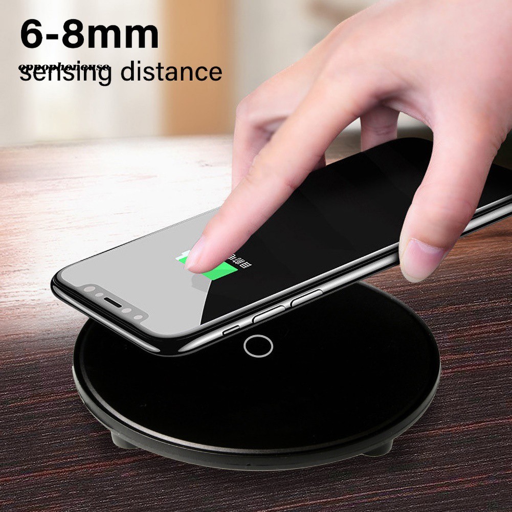 【OPHE】5W/10W Portable Fast Charging Qi Wireless Charger Pad for iPhone X XS 11 Pro Max