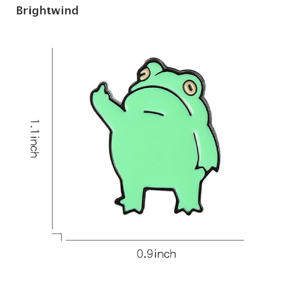 Ghim cài hình ếch tráng men trang trí cổ áo/ quần áo/ balo cho nữ
