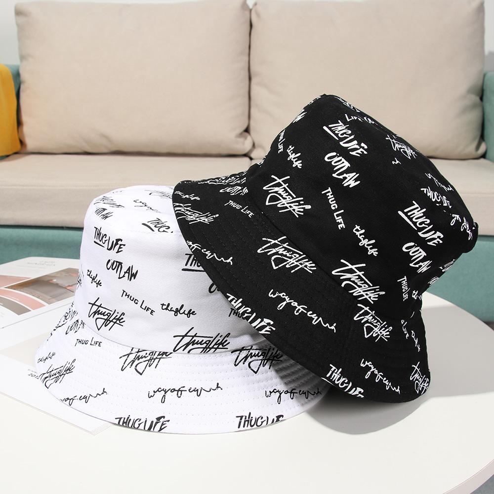 Mũ Bucket Hai Mặt Phong Cách Hip Hop Thời Trang Mùa Hè Cá Tính