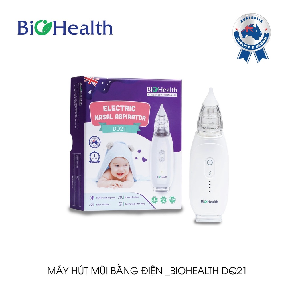 Máy Hút Mũi BIOHEALTH DQ21 - Máy Nhẹ, Hút Êm - An Toàn Với Trẻ Nhỏ