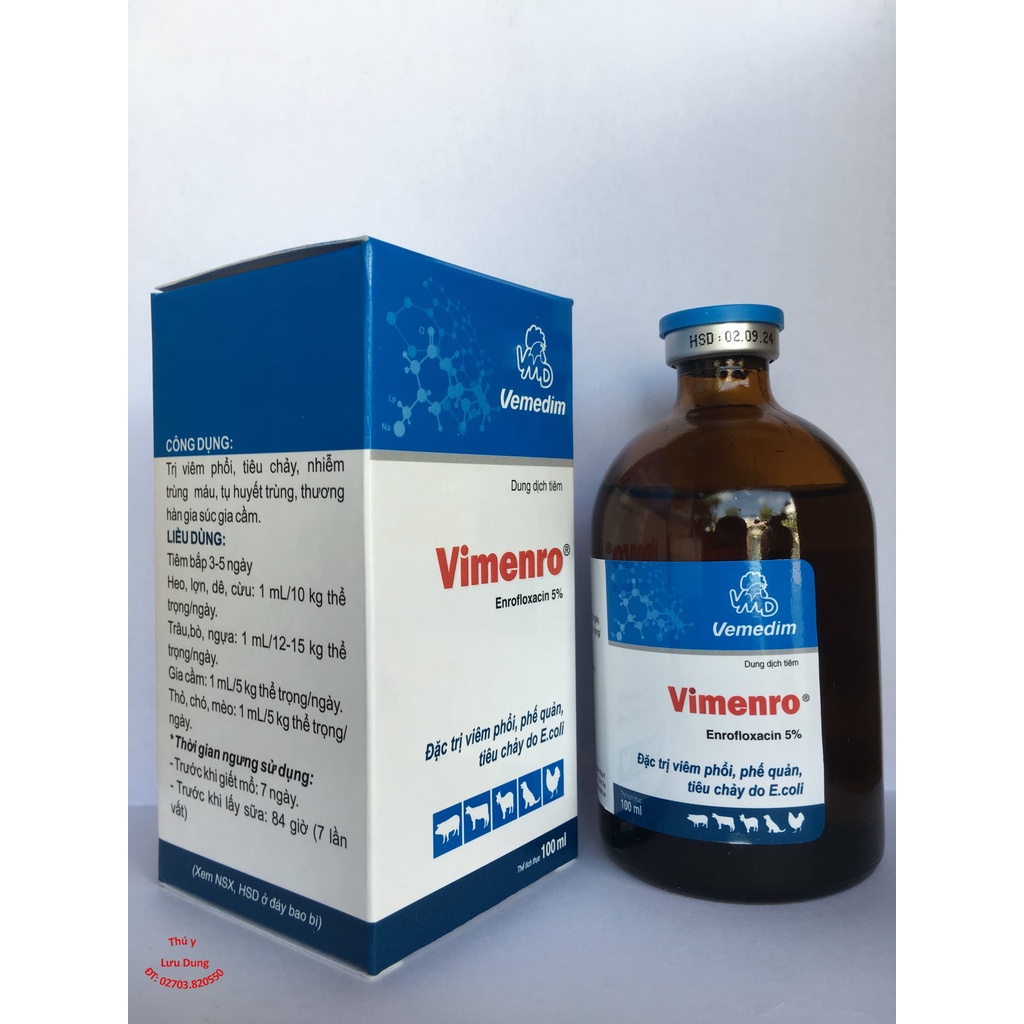 Vemedim-Vimenro,Chai 100ml,Chỉ Dùng Trong Thú Y