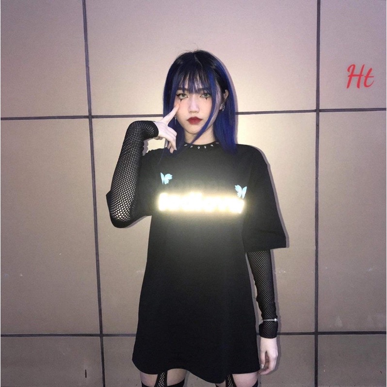 Áo phông bướm xanh Bad phản quang H2