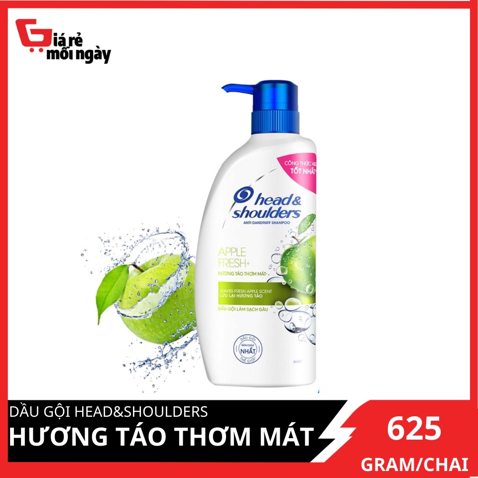 Dầu gội Head &amp; Shoulders Hương Táo chai 625ml