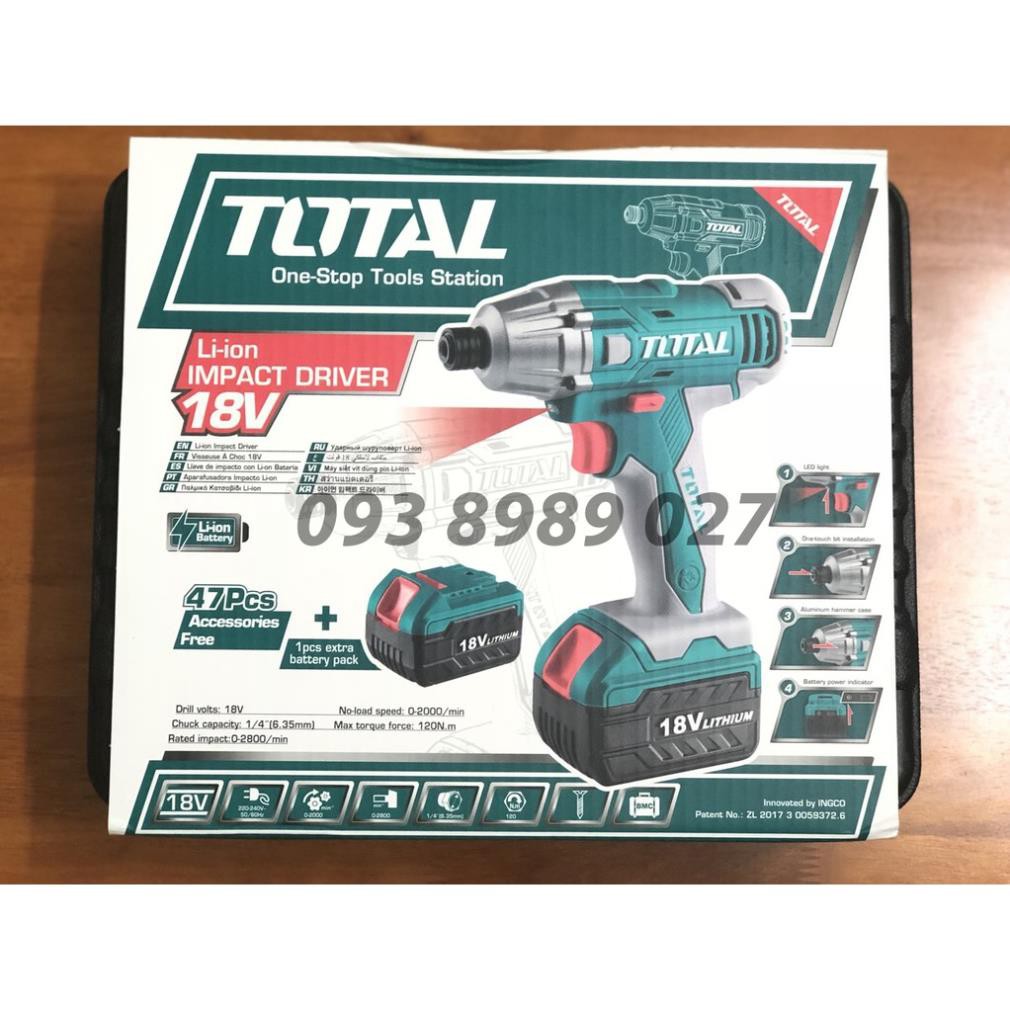 Máy vặn siết vít dùng pin Li-on Total 18v