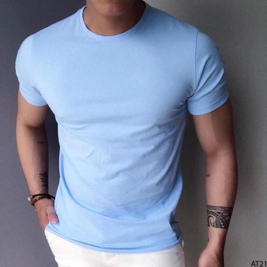Áo thun Cộc tay cổ tròn nam, chất nhẹ êm, thoáng mát, thấm hút mồ hôi