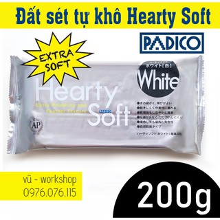 Đất Sét Nhật Tự Khô Hearty Soft White 200gr